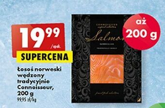 Biedronka Łosoś norweski wędzony na zimno w plastrach connoisseur oferta