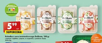 Biedronka Roladka z sera śmietankowego pomidorem i bazylią delikate premium oferta