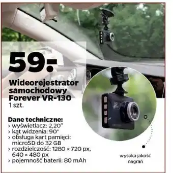 Netto Wideorejestrator samochodowy Forever VR-130 oferta
