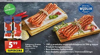 Biedronka Kabanosy drobiowo-wieprzowe kraina wędlin oferta