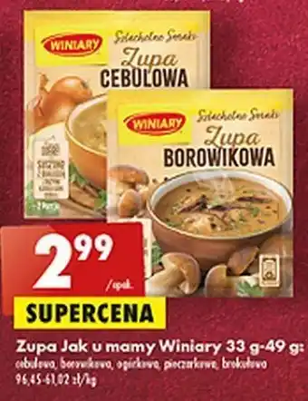 Biedronka Zupa brokułowa winiary szlachetne smaki oferta