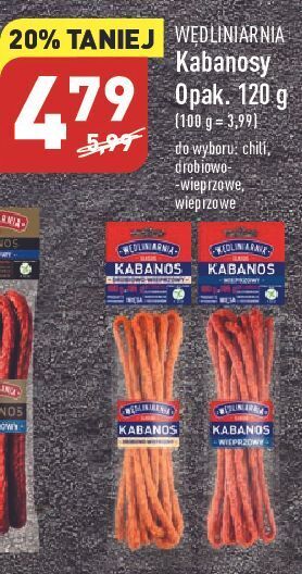 ALDI Kabanosy drobiowo-wieprzowe wędliniarnia classic oferta