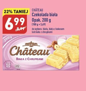 ALDI Czekolada biała z kokosem chateau oferta