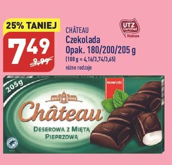 ALDI Czekolada deserowa z miętą pieprzową chateau oferta