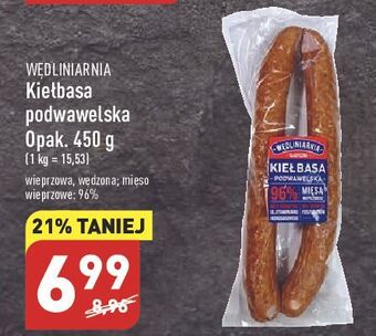 ALDI Kiełbasa podwawelska wędliniarnia classic oferta