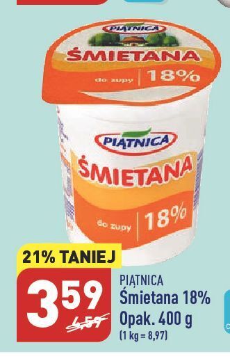 ALDI Śmietana 18% piątnica oferta