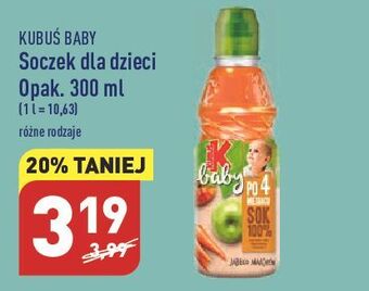 ALDI Sok marchew jabłko kubuś baby oferta