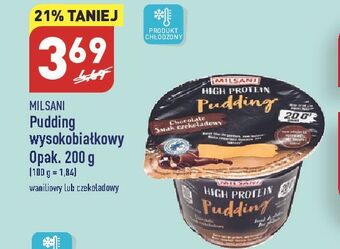 ALDI Pudding wysokobiałkowy czekoladowy milsani high protein oferta