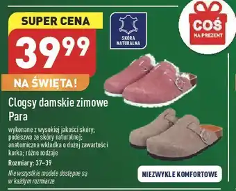 ALDI Clogsy damskie ocieplane 37-39 walkx oferta