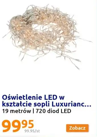 Action Oświetlenie LED w kształcie sopli Luxurianc 19m / 720 diod LED oferta