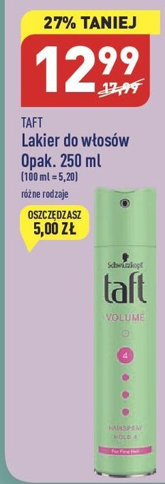 ALDI Lakier do włosów ultra strong taft volume oferta