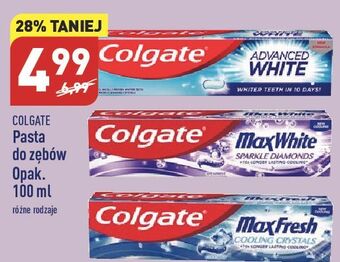 ALDI Pasta do zębów cooling crystals colgate max fresh oferta