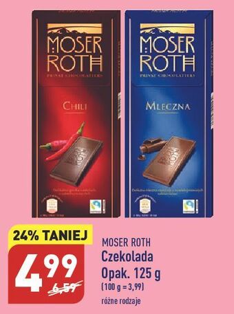 ALDI Czekolada mleczna moser roth oferta