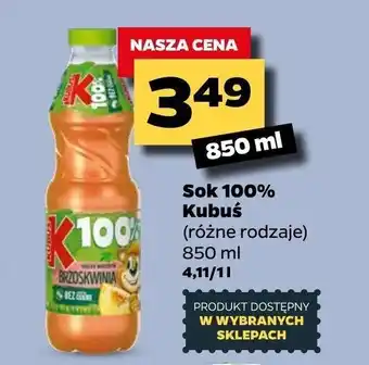 Netto Sok 100% Kubuś 850ml oferta