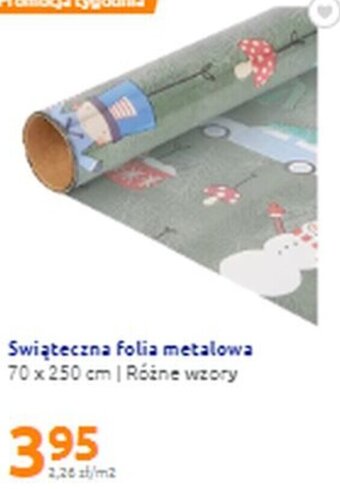 Action Świąteczna folia metalowa 70x250cm różne wzory oferta