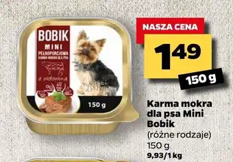 Netto Karma mokra dla psa Mini Bobik 150g oferta