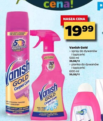 Netto Vanish Gold spray do dywanów i tapicerki 500ml lub pianka do dywanów i tapicerki 600ml oferta