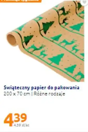 Action Świąteczny papier do pakowania 200x70cm różne rodzaje oferta