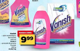 Netto Vanish płyn wybielający do firanek 500ml lub proszek do prania firanek 400g oferta
