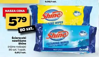 Netto Ściereczki nawilżane Shine 80sztuk oferta