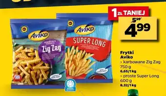 Netto Frytki Aviko karbowane Zig Zag 750g lub proste Super Long 600g oferta