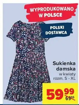 Carrefour Sukienka damska w kwiatki rozm. s-xl 1 SZT oferta