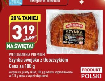 ALDI Szynka swojska z tłuszczykiem wędliniarnia premium oferta