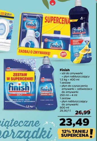 Netto Sól do zmywarek + płyn nabłyszczania finish special salt oferta