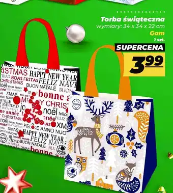 Polomarket Torba świąteczna 34 x 34 cm oferta