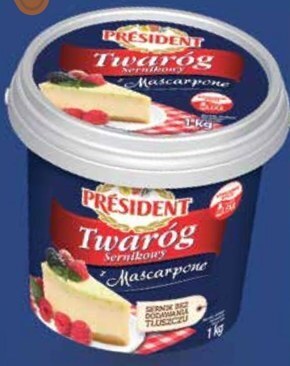 Netto Président twaróg sernikowy z mascarpone 1 kg oferta