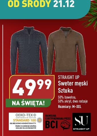 ALDI Sweter męski m-xxl straight up oferta