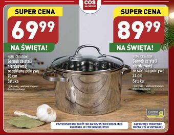 ALDI Garnek ze stali nierdzewnej 24 cm home creation oferta