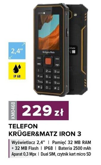 Rebel Electro Kruger&Matz telefon iron 3 oferta