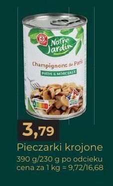 E.Leclerc Pieczarki krojone wiodąca marka notre jardin oferta