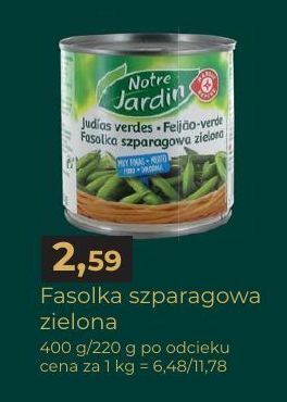 E.Leclerc Fasolka szparagowa zielona wiodąca marka notre jardin oferta