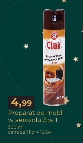 E.Leclerc Spray do pielęgnacji mebli wiodąca marka clair oferta