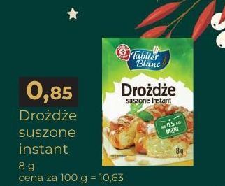 E.Leclerc Drożdże suszone instant wiodąca marka tablier blanc oferta