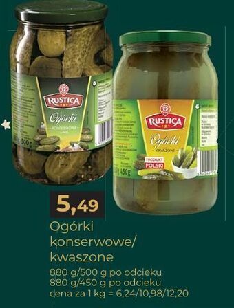 E.Leclerc Ogórki kwaszone wiodąca marka rustica oferta