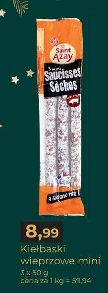 E.Leclerc Minikiełbaski francuskie wieprzowe wiodąca marka saint azay oferta