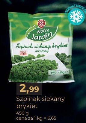 E.Leclerc Szpinak siekany wiodąca marka notre jardin oferta