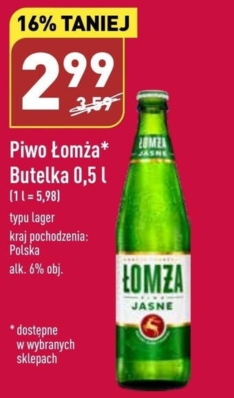 ALDI Piwo łomża oferta