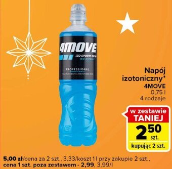 Carrefour 4MOVE Napój izotoniczny 0,75l 4 rodzaje oferta