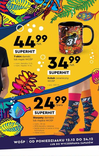 Biedronka T-shirt wośp s-xl oferta