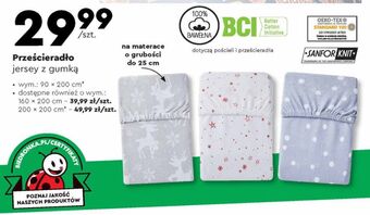 Biedronka Prześcieradło bawełna jersey 200 x cm smukee home oferta