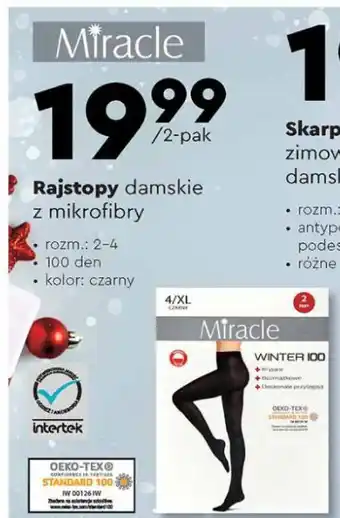 Biedronka Rajstopy z mikrofibry 100 den rozm. 3 miracle oferta