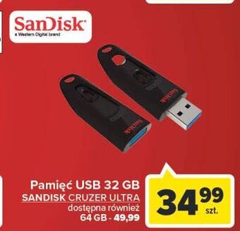 Carrefour Pendrive cruzer ultra 64 gb sandisk oferta