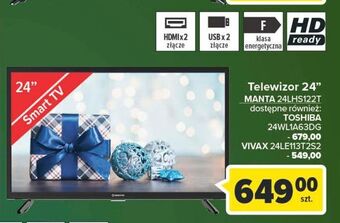 Carrefour Telewizor 24" 24wl1a63dg toshiba oferta