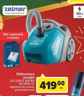 Carrefour Odkurzacz workowy zvc3501t antek zelmer oferta