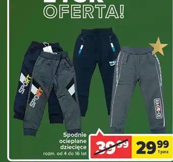 Carrefour Spodnie ocieplane polarem dziecięce 4-16 lat oferta