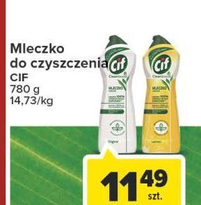 Carrefour Mleczko do czyszczenia z mikrokryształkami lemon cif cream oferta